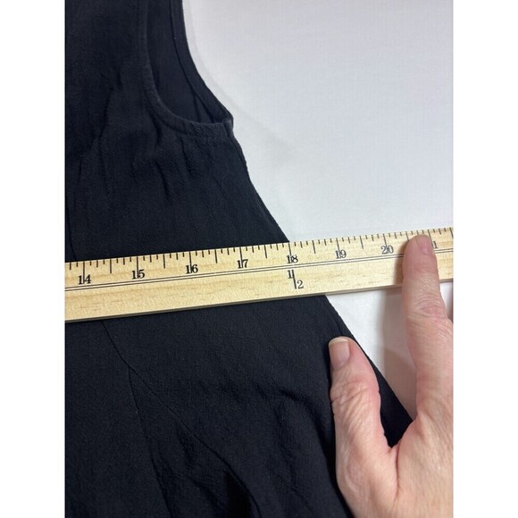 Mable Anthropologie Romper Black Small Sleeveless Low Scoop Back 100% Cotton - Picture 4 of 10